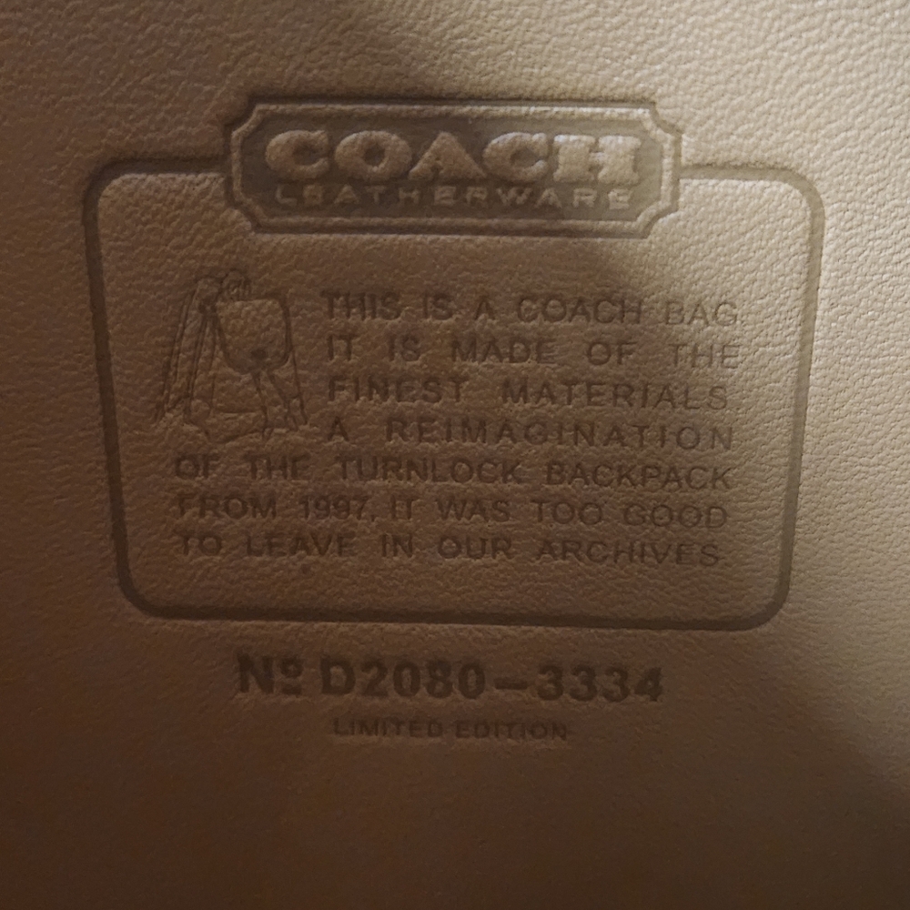 Coach Turnlock Backpack - Picture 13 of 14